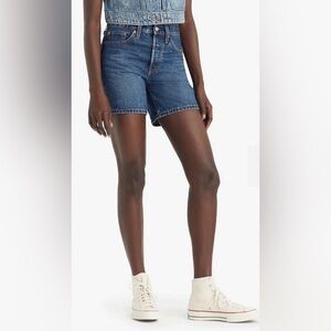 LEVI’S 501 Mid-Thigh Button-Fly Denim Midi Shorts Women’s Size 27